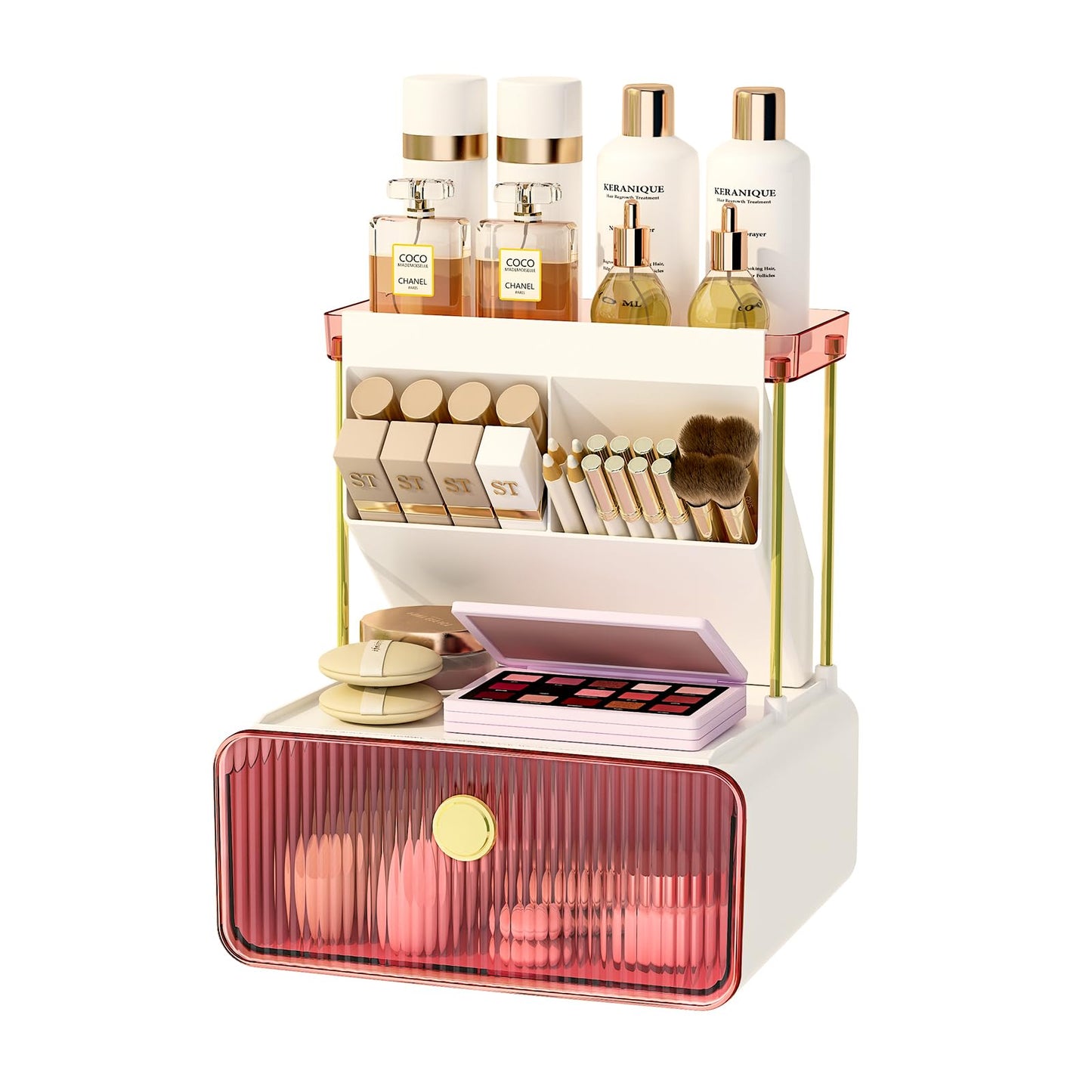 FOLLOWIN Bathroom Organizers and Storage with Drawer, Makeup Organizer
