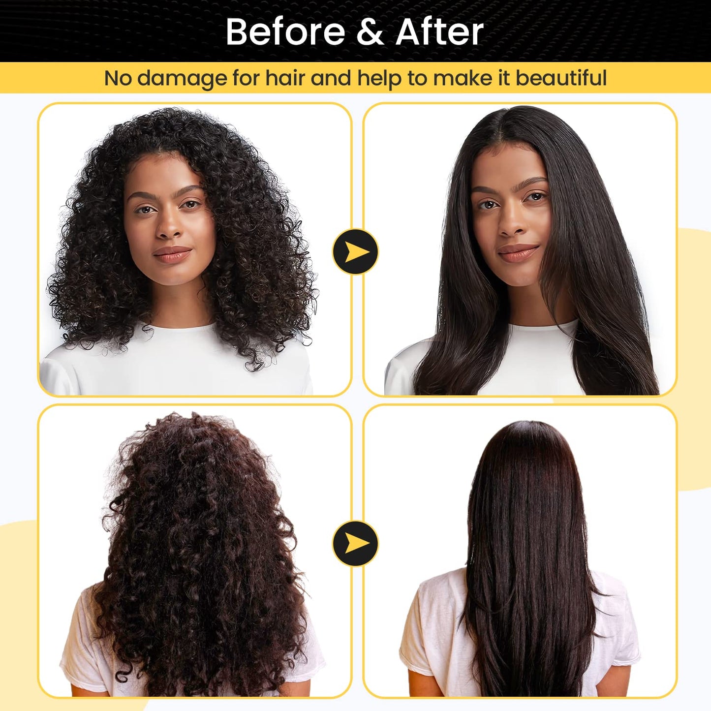 Hot Comb Set 19 Pcs, Electric Hair Straightener Curling Iron for Natural Black Hair Wigs Pressing with Wig Glue