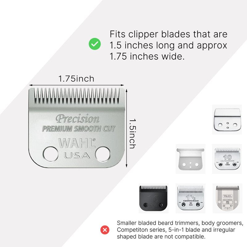 Clipper Guards for Wahl 10 12 14 16 18 20 Hair Clipper Guards 6pcs Extra Long Clipper Guard Attachments 2.5 Inch Clipper Guides Multiple Sizes Universal 2.5", 2.25", 2", 1.75", 1.5", 1.25" (Gray)