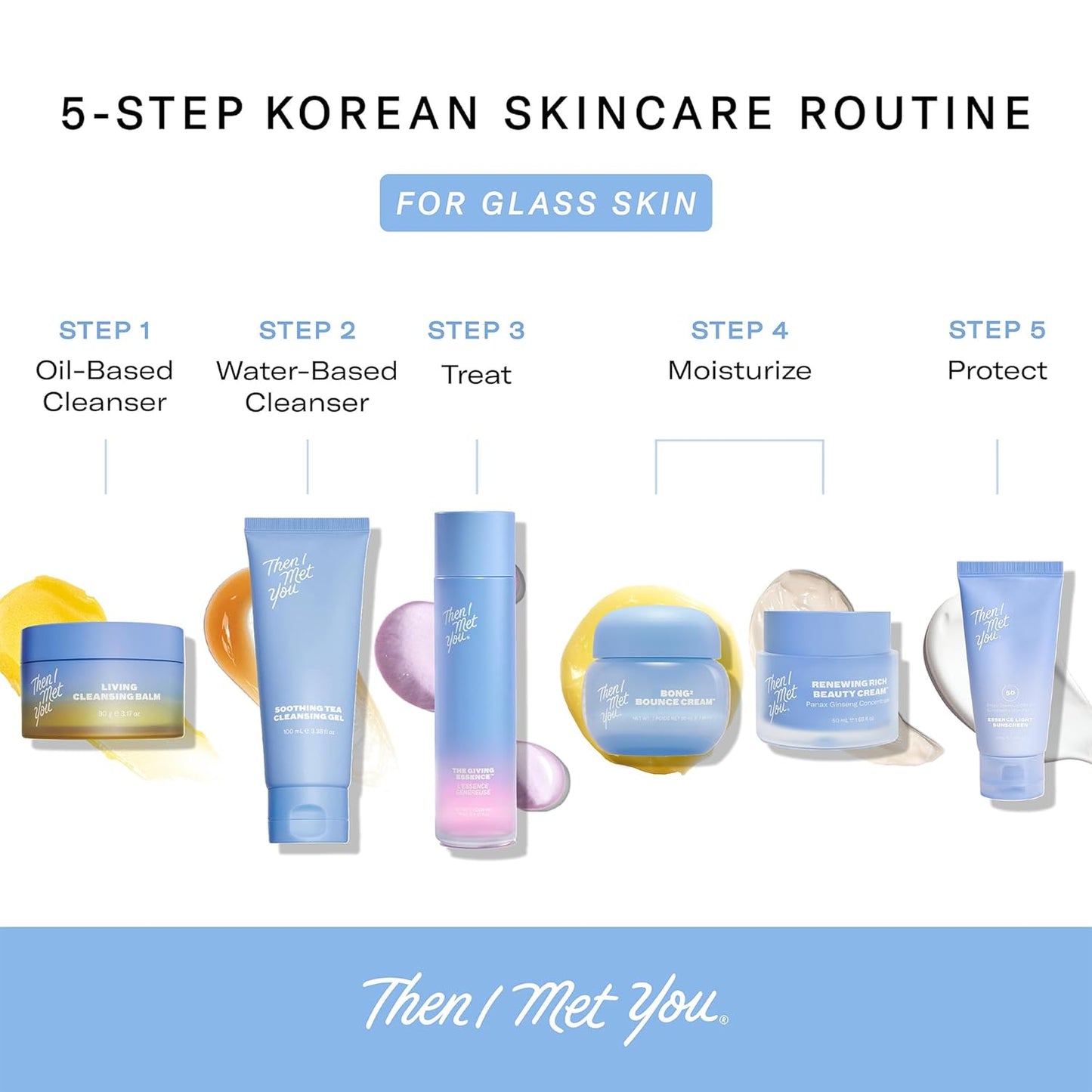 Then I Met You Essence Light Korean Sunscreen - Broad Spectrum SPF 50 with Hyaluronic Acid | Vegan & Cruelty-Free, 1.69 oz