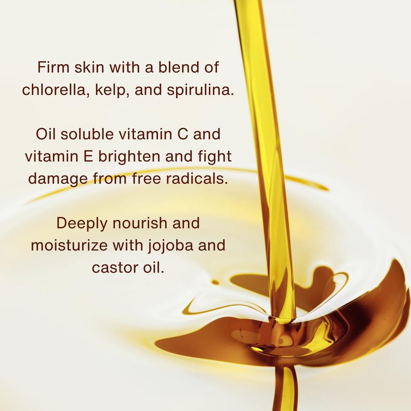 Firming Body Oil Serum with Triple Algae Complex | Non Greasy, Fast Absorbing Moisturizer with Vitamin C, E, Jojoba, Castor for Firming & Brightening | Pistachio, Caramel, Vanilla Scented Body Oil