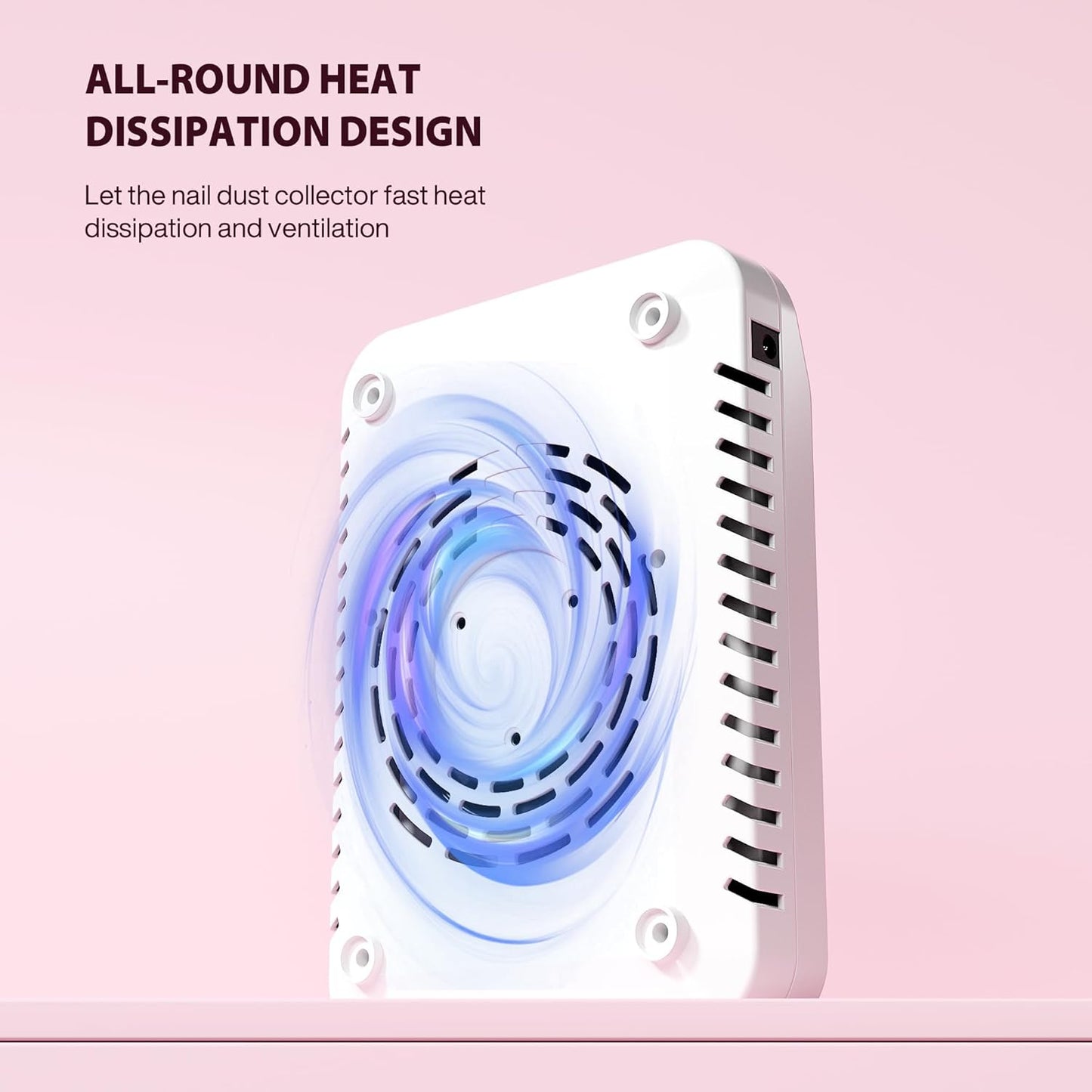 Professional Nail Dust Collector Vacuum - Powerful Low-Noise Suction for Salon & Home Use