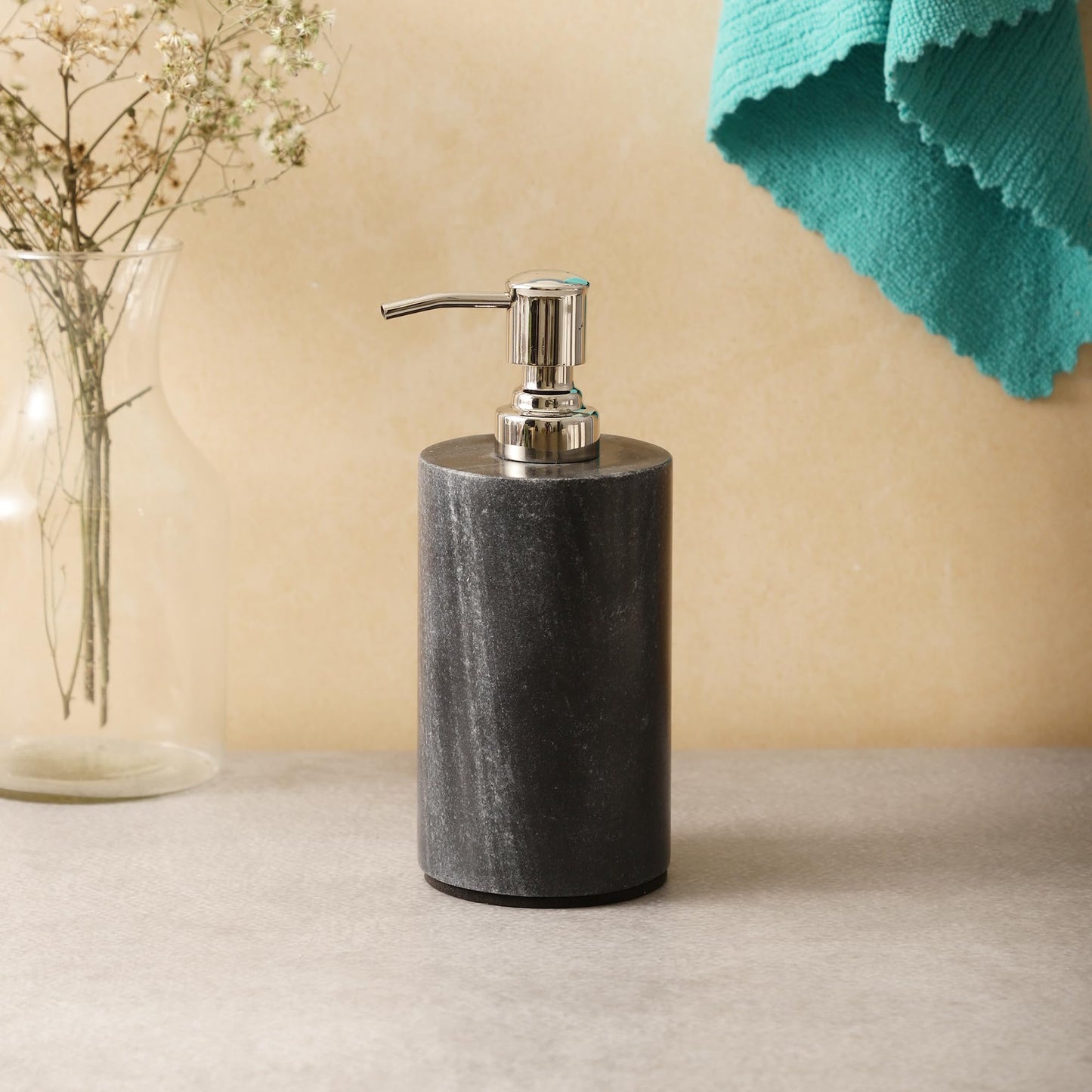 NikkisPride Marble Shampoo and Conditioner Dispenser Stone soap Pump Marble