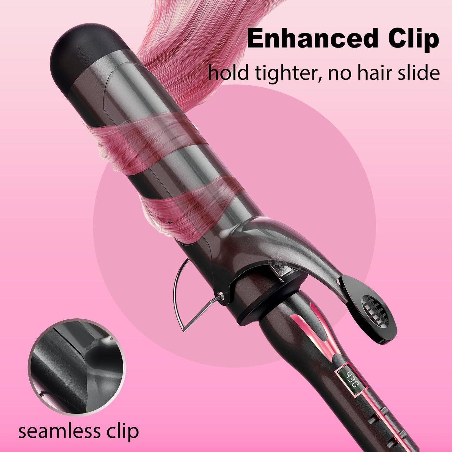 ORYNNE Curling Iron 2 Inch, 2 inch Curling Irons Ceramic Barrel with Argan Oil Infused, Large Barrel Curling Iron for Long Hair, 14 Heat Settings