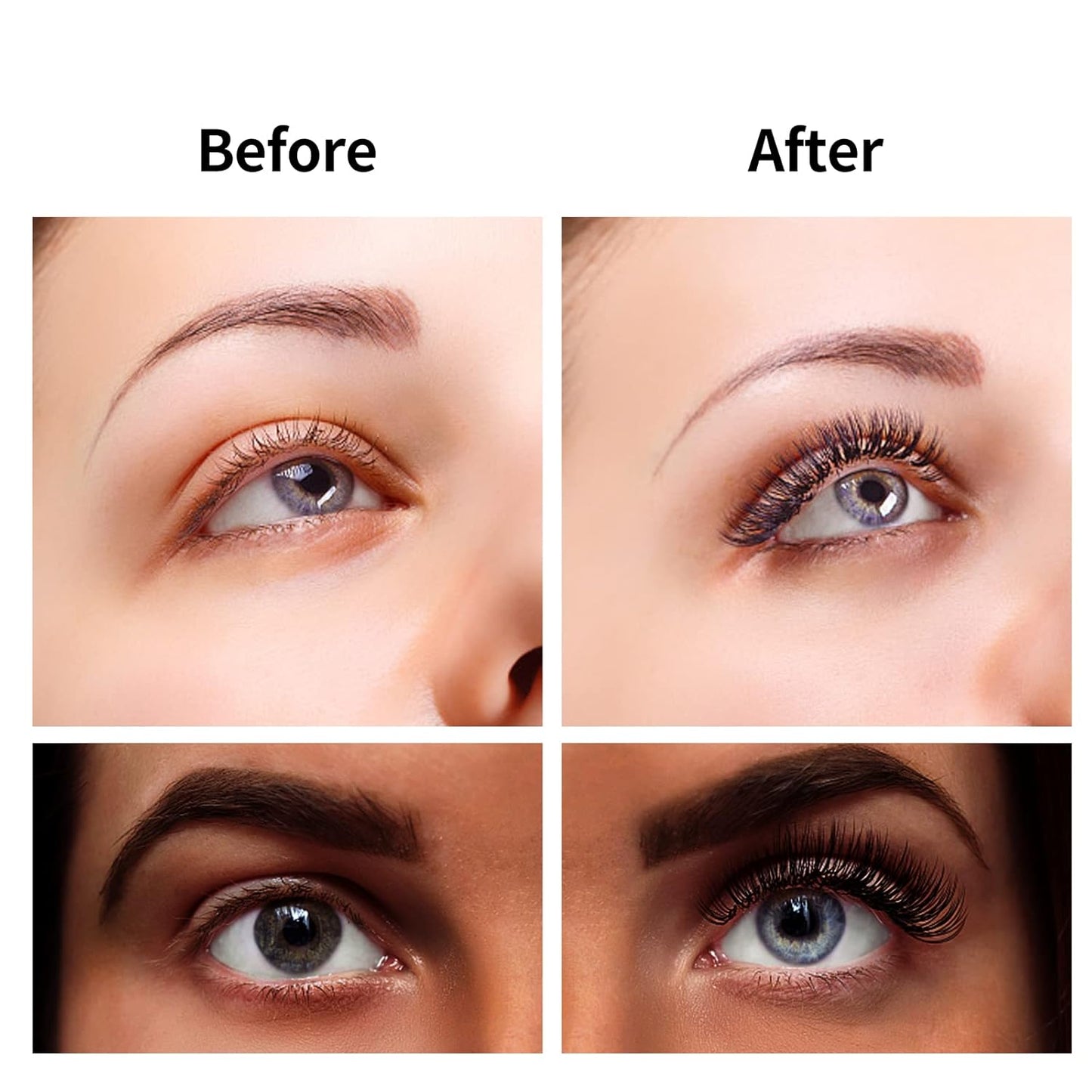 FADLASH 10D Premade Volume Eyelash Extensions - D Curl Mixed Tray, Thin Base, 9-16mm Lengths