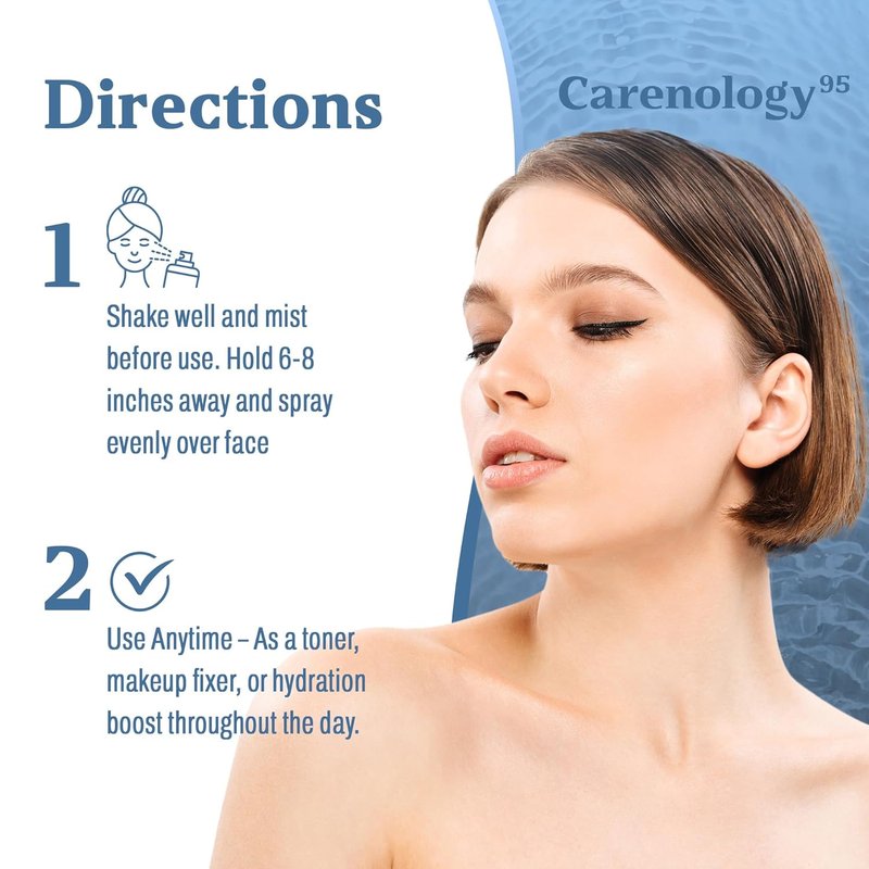 Carenology RE:BLUE Balancing Cream-In-Mist - Hydrating Facial Spray 4.05 FL OZ | 120 ml