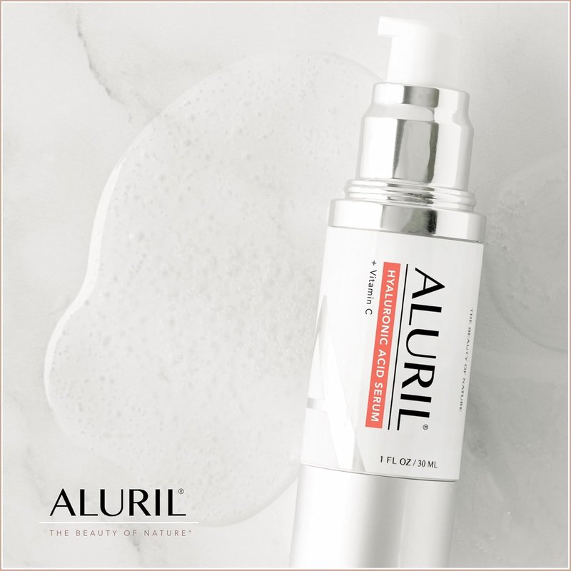 Hyaluronic Acid Serum with Vitamin C - Hydrating Moisturizer for Plump Skin & Dark Spot Reduction | 1 fl oz