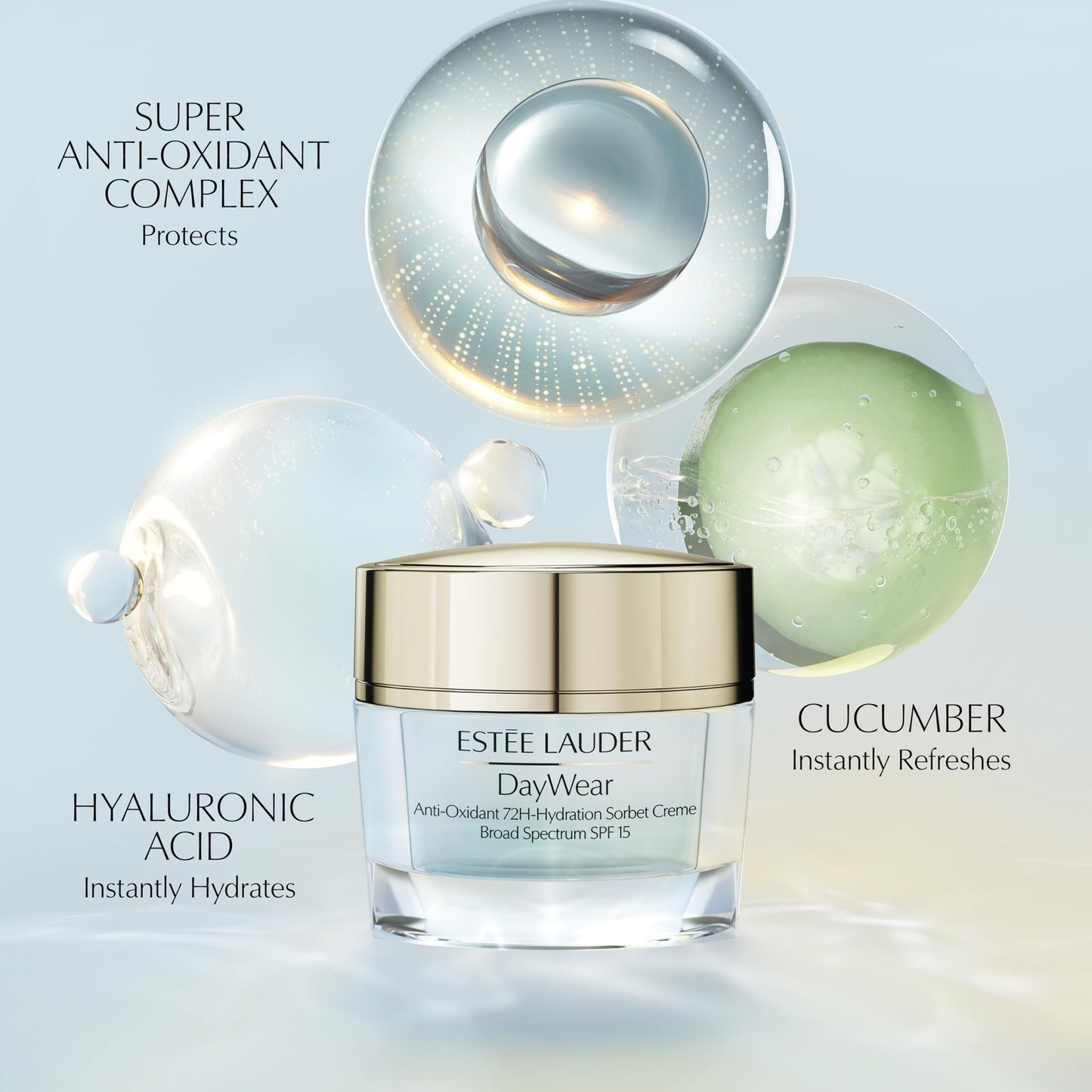 Estée Lauder DayWear Anti-Oxidant 72H-Hydration Sorbet Daily Moisturizer SPF 15 | Oil-Free Face Moisturizer | Hydrating Face Cream, 1.7 Ounce