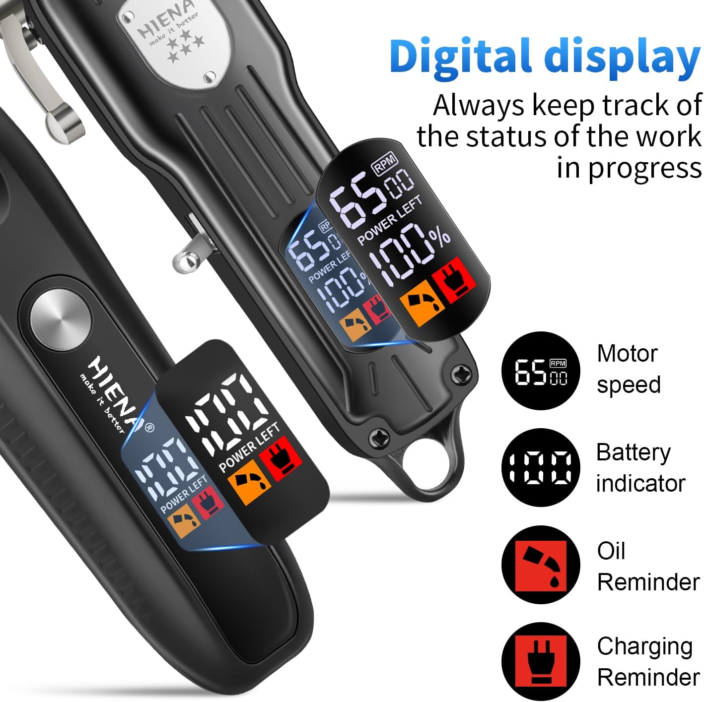 Professional Hair Clipper Set - Cordless Electric Clippers & Beard Trimmers | Rechargeable Barber Kit with Nose Hair Trimmer