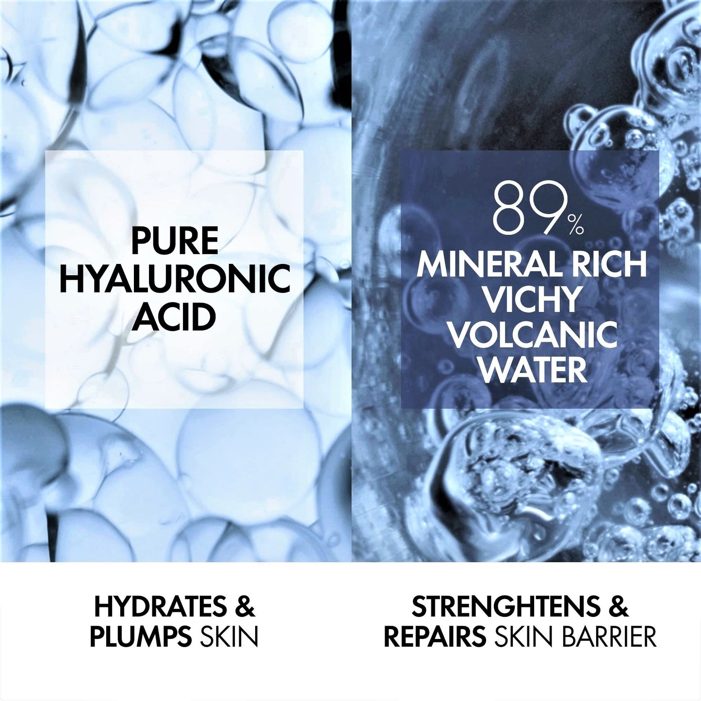 Vichy Mineral 89 Hyaluronic Acid Face Serum, Facial Gel Moisturizer and Pure Hyaluronic Acid Hydrating Serum for Sensitive or Dry Skin
