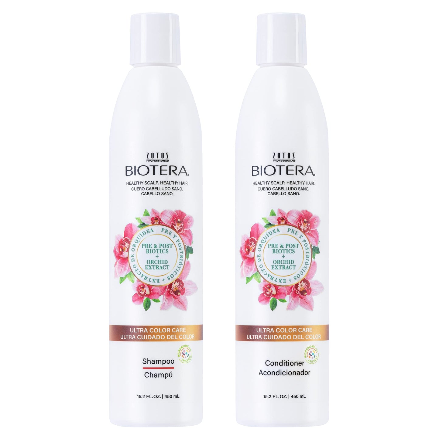 Biotera Ultra Color Care Shampoo & Conditioner Set for Vivid Color-Treated Hair - Protects & Extends Vibrancy with Coconut & Orchid Extract, Enhances Shine & Softness, Sulfate-Free, 15.2 Fl Oz