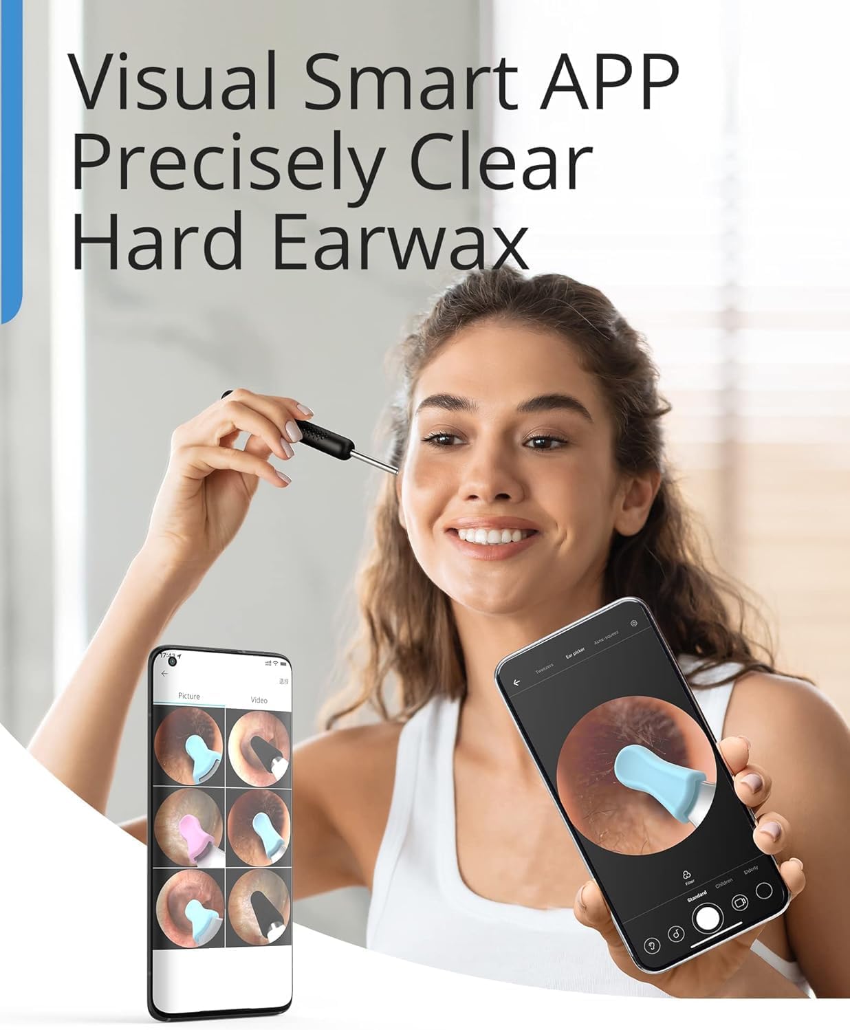 BEBIRD R1 Ear Wax Removal Tool - 1080P Camera Ear Cleaner with LED Light & Replacement Tips | Safe for Ear/Nose/Throat Use