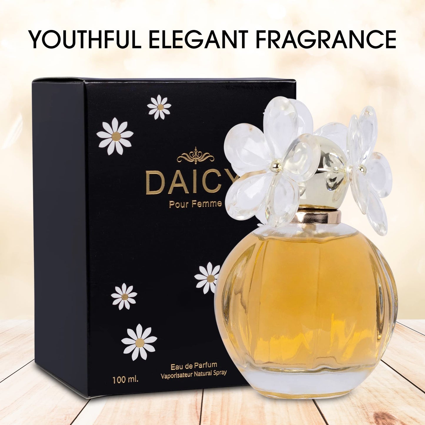 NovoGlow DAICY POUR FEMME, Eau de Parfum Spray for Women, Casual Daily Cologne Set – Succulent Wild Berries, Daytime & Casual Use, for All Skin Types, 3.4 Fl Oz