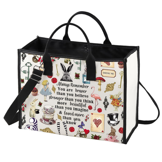 LEVLO Alice Movie Cosmetic Bag Alice Fairy Tale Fans Gift Alice You Are Braver Stronger Smarter Than You Think Merch (Alice LT)