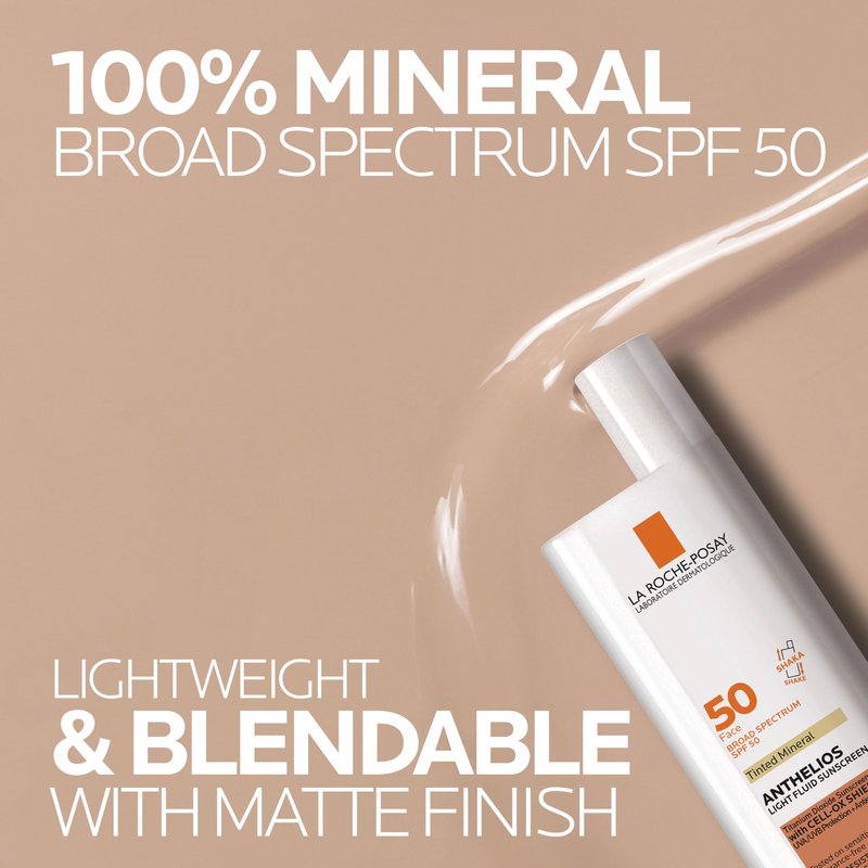 Bundle of La Roche-Posay Pure Vitamin C Serum For Face, Boost Radiance & Reduce Wrinkles, + La Roche-Posay Anthelios Tinted Sunscreen SPF 40+, Broad Spectrum SPF, Zinc Oxide Sunscreen