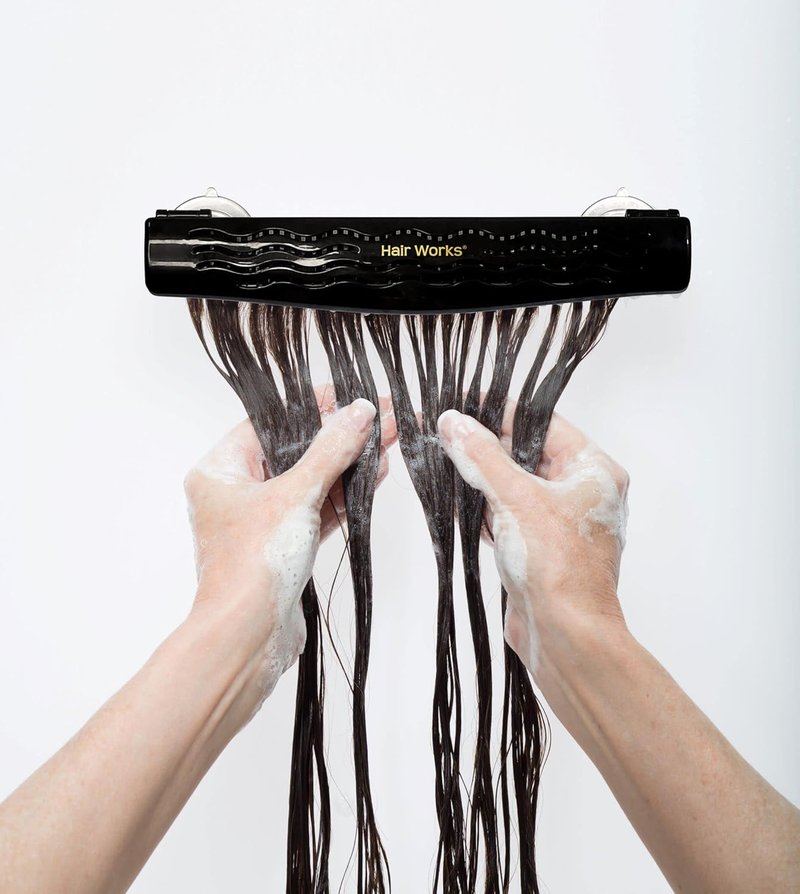 4-in-1 Hair Extension Holder Caddy - Securely Store & Style Extensions | Black