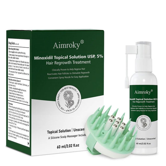 Minoxidil Spray Kit for Men and Women 5% Minoxidil Hair & Beard Growth Oil Kit, Advanced Hair Regrowth Serum Topical Solution Minoxidil Spray Treatment for Hair Loss, Thinning, Hair Thicker 2.02 fl.oz