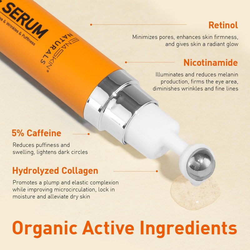 Under Eye Serum for Puffiness Anti-Age Wrinkles Fine Lines Cream 1.7 ounce