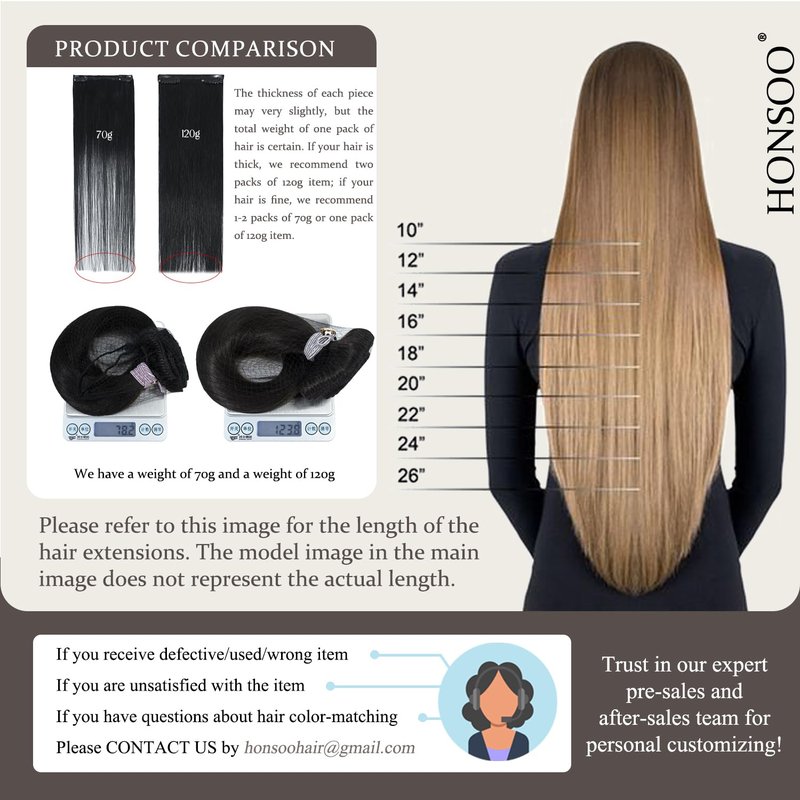 Honsoo Clip in Real Human Hair, Balayage Hair Extensions Mixed Bleach Blonde 12inch 70g 7pcs Straight Silky Blonde Heat Safe Hair