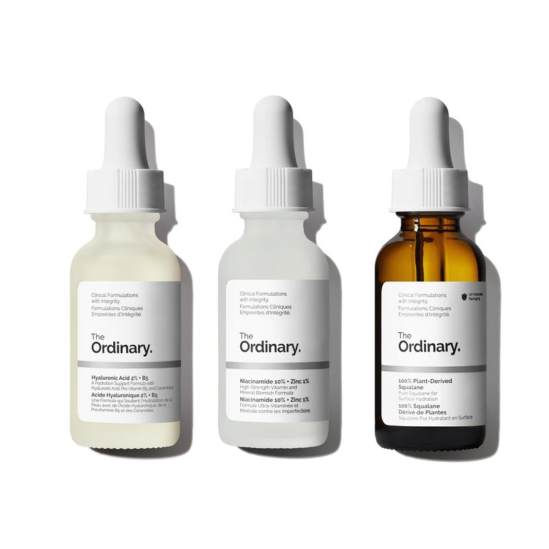 Radiant Skin Collection - Hydrating Skin Care Bundle for Dry Skin | Hyaluronic Acid, Niacinamide & Squalane 1 Fl Oz