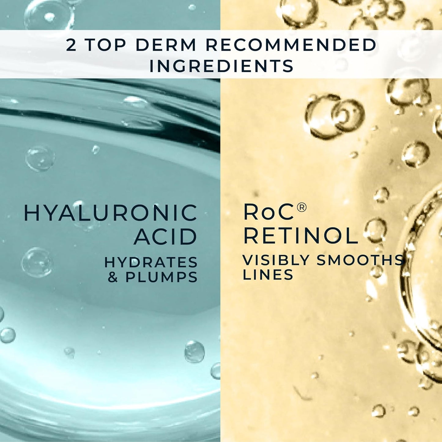 RoC Retinol Moisturizer - Daily Hydration Anti-Aging Cream with Hyaluronic Acid | 1.7 Ounces for Fine Lines & Dark Spots