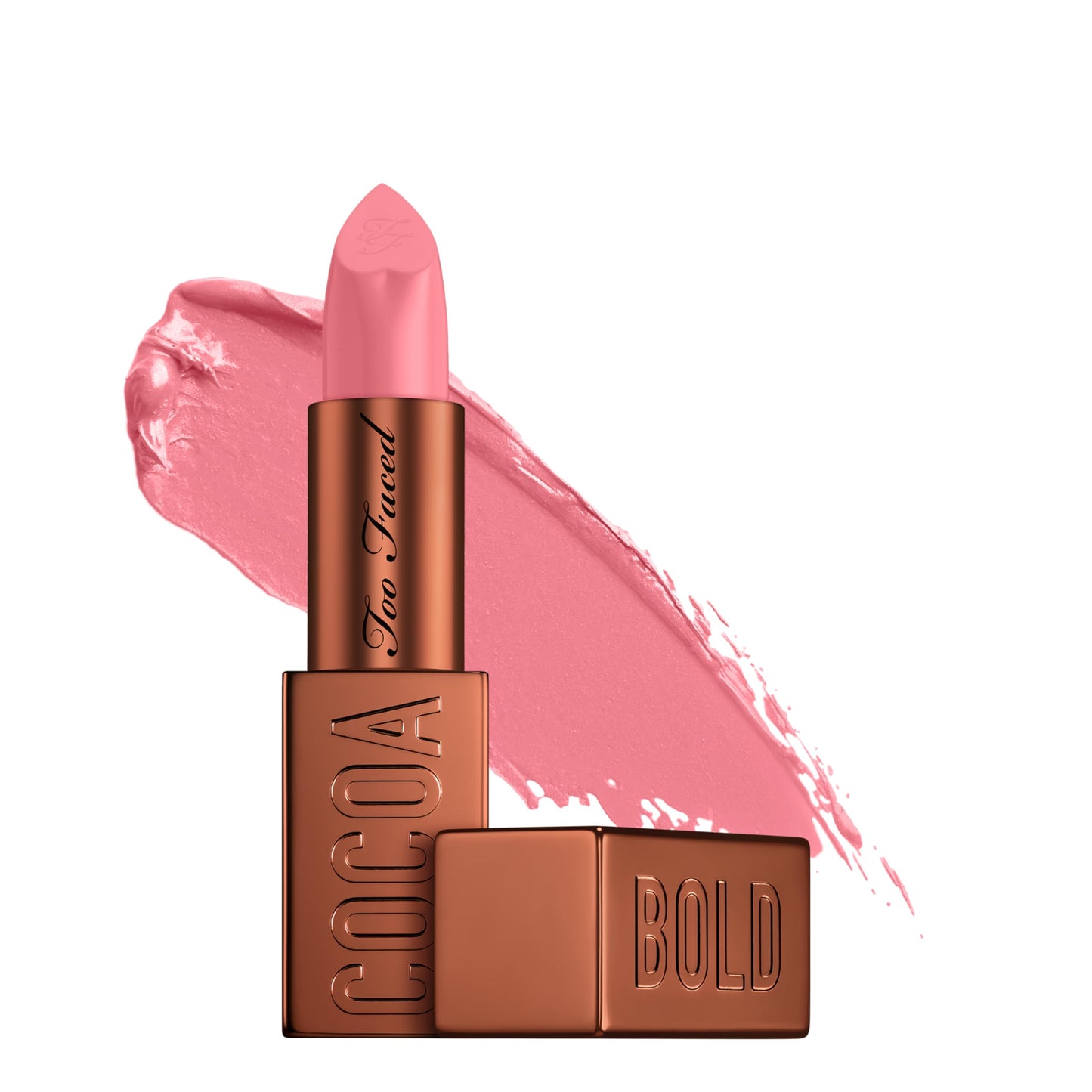 Too Faced Cocoa Bold Lipstick | Creamy, Nude Lipstick Shades with Demi-Matte Finish, 0.11 Ounce, Chocolate Strawberry