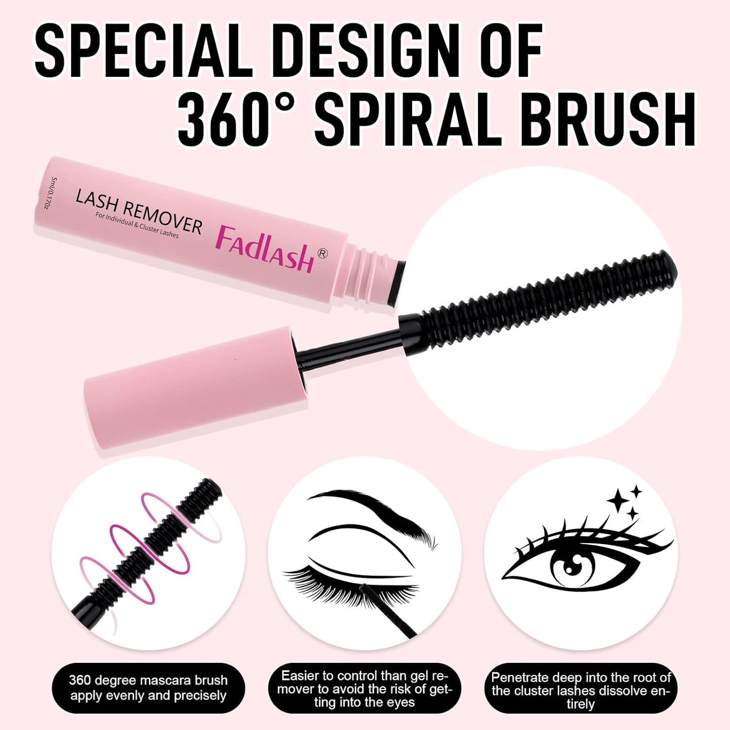 Lash Extension Remover Kit - Soothing Oil & Glue Remover for Cluster Lashes | 5ML, DIY Self-Application