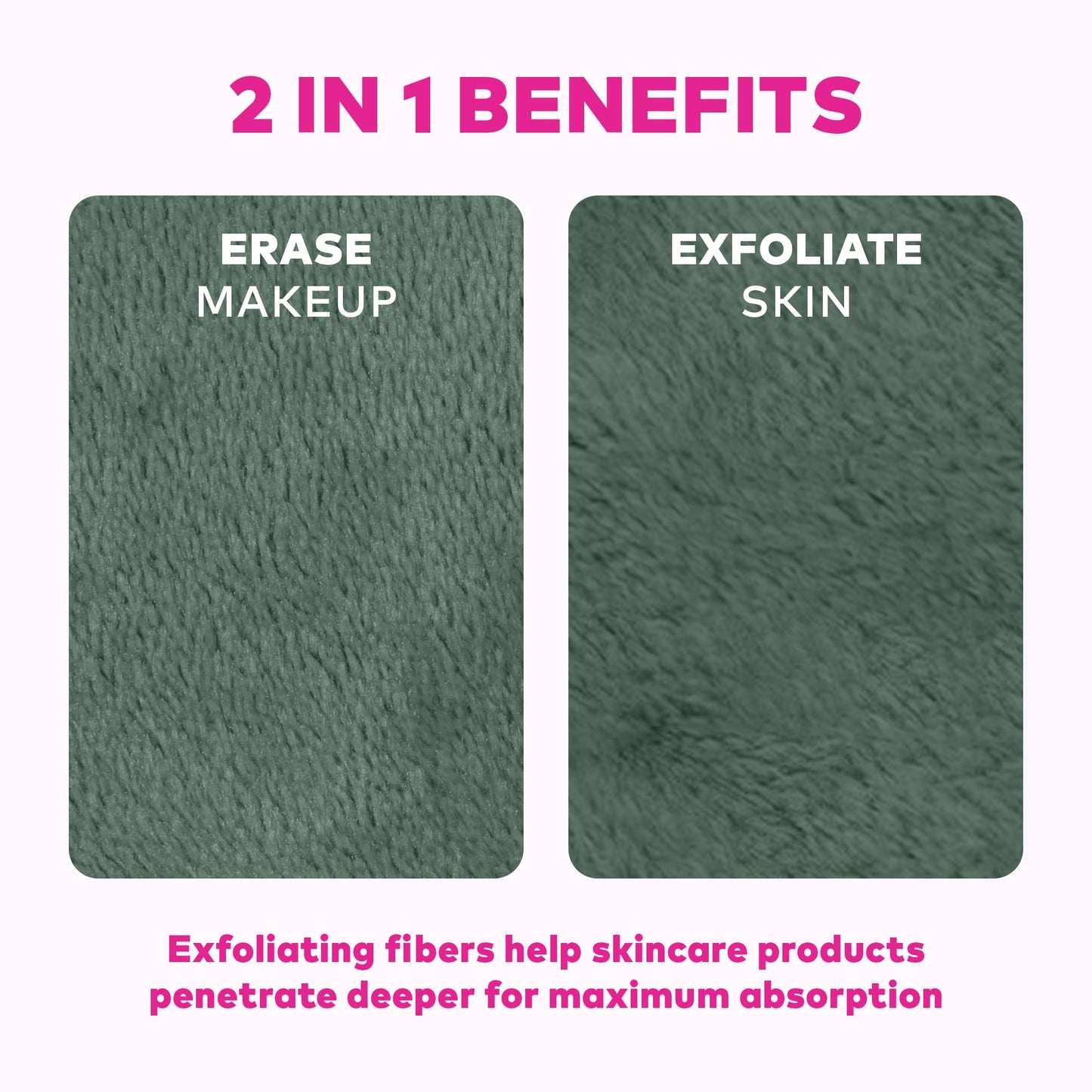 The Original MakeUp Eraser 7-Day Set, Erase All Makeup with Just Water, Including Waterproof Mascara, Eyeliner, Foundation, Lipstick, Sunscreen, and More! Eat Your Greens Neutrals, 7ct.