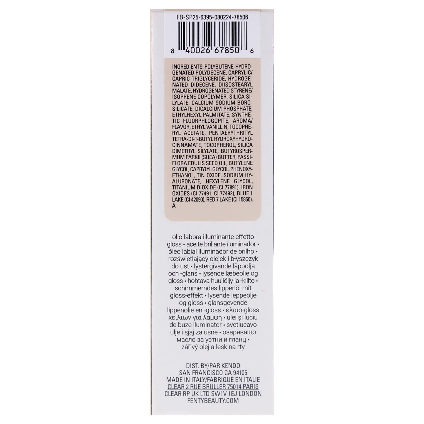 Gloss Bomb Luminizing Lip Oil N Gloss - 06 Fenty by Fenty Beauty for Women - 0.3 oz Lip Gloss