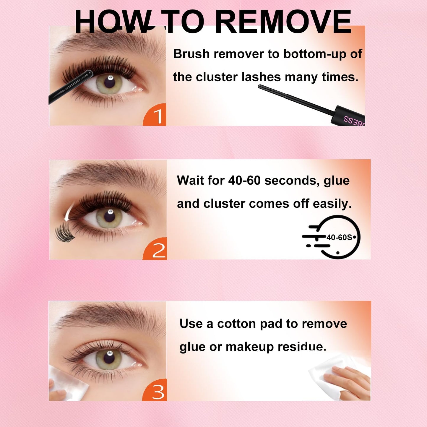 Lash Remover for Lash Extensions LAUBESS 10ml Lash Glue Remover Individual False Lash Cluster Remover DIY Lash Extension Remover Eyelash Glue Remover