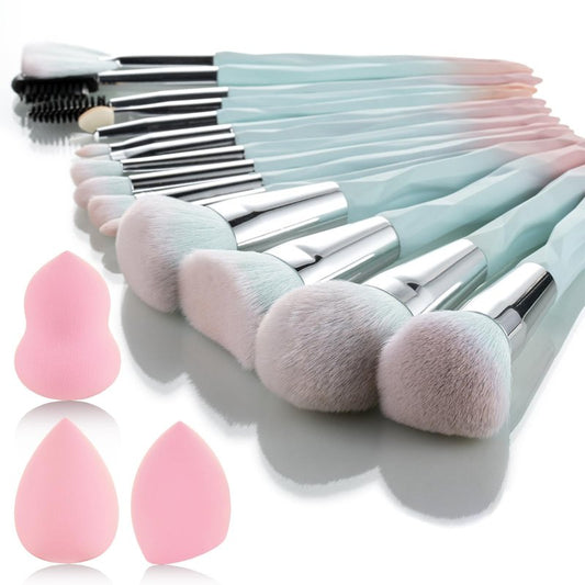111 30Pcs Black makeup brushes and makeup sponges makeup tool set makeup brushes set natural synthetic eye shadow foundation make-up facial mixed powder blusher concealer eye makeup brush set