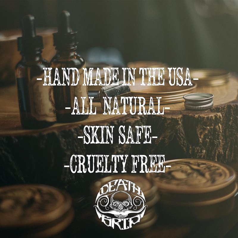 Bone Crusher Mustache Wax Set - Extra Strong Firm Hold | Night Fury Wax Remover Oil & Comb Included