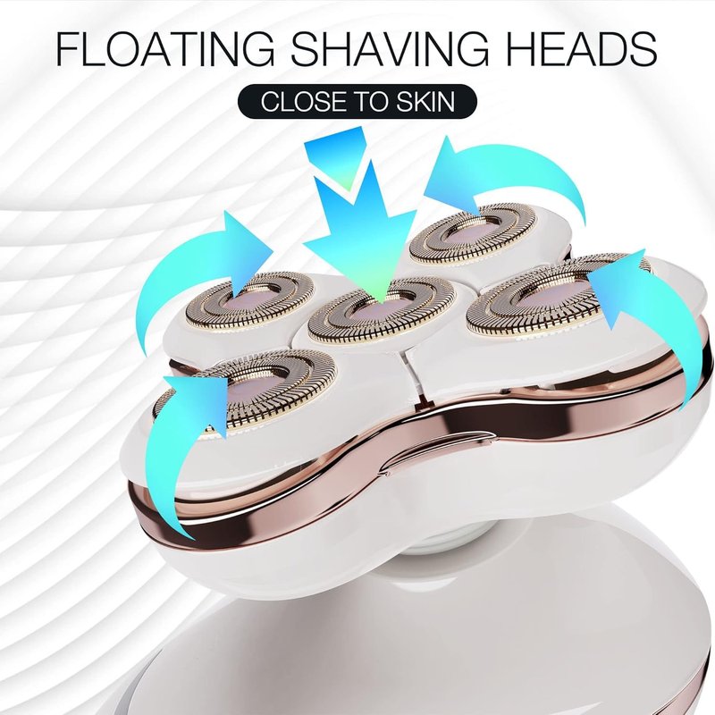 Electric Razors for Womens, 2-in-1 Best Shaver for Women, Rechargeable Trimmer with Detachable Head for Women's Legs, Bikini, Face, Lips Hairs, Cordless Wet Dry Facial Hair Removal for Women