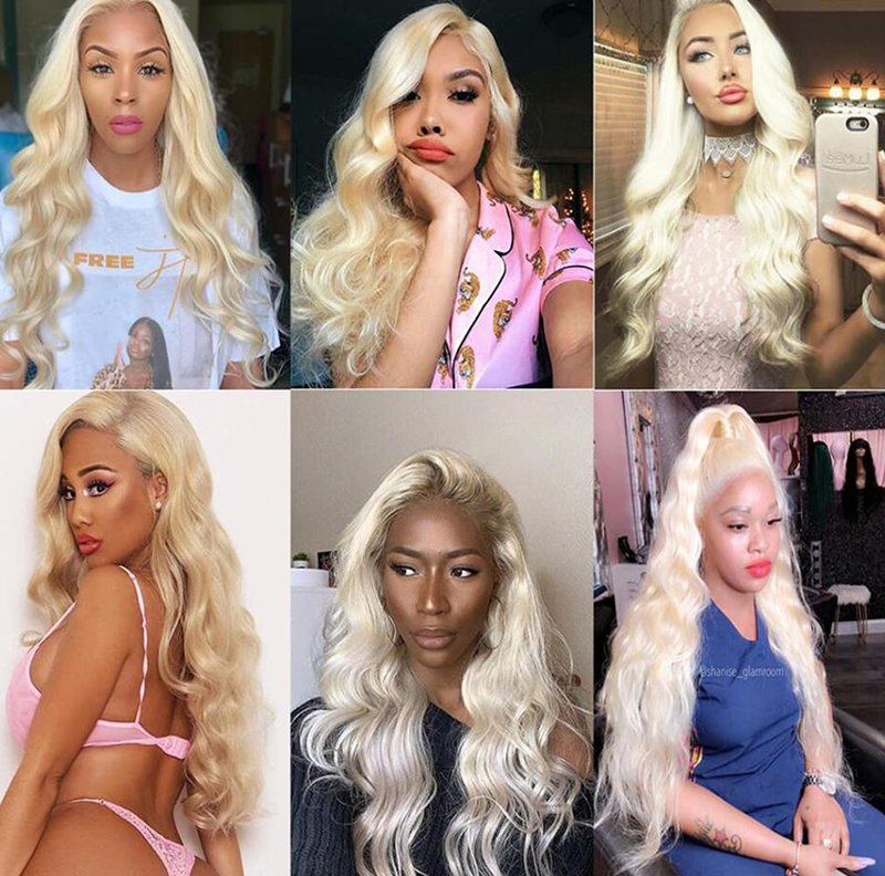 Blonde Body Wave Hair Extensions - Unprocessed Virgin Human Hair Bundles | 18 Inch, Honey Blonde, 3 Pack