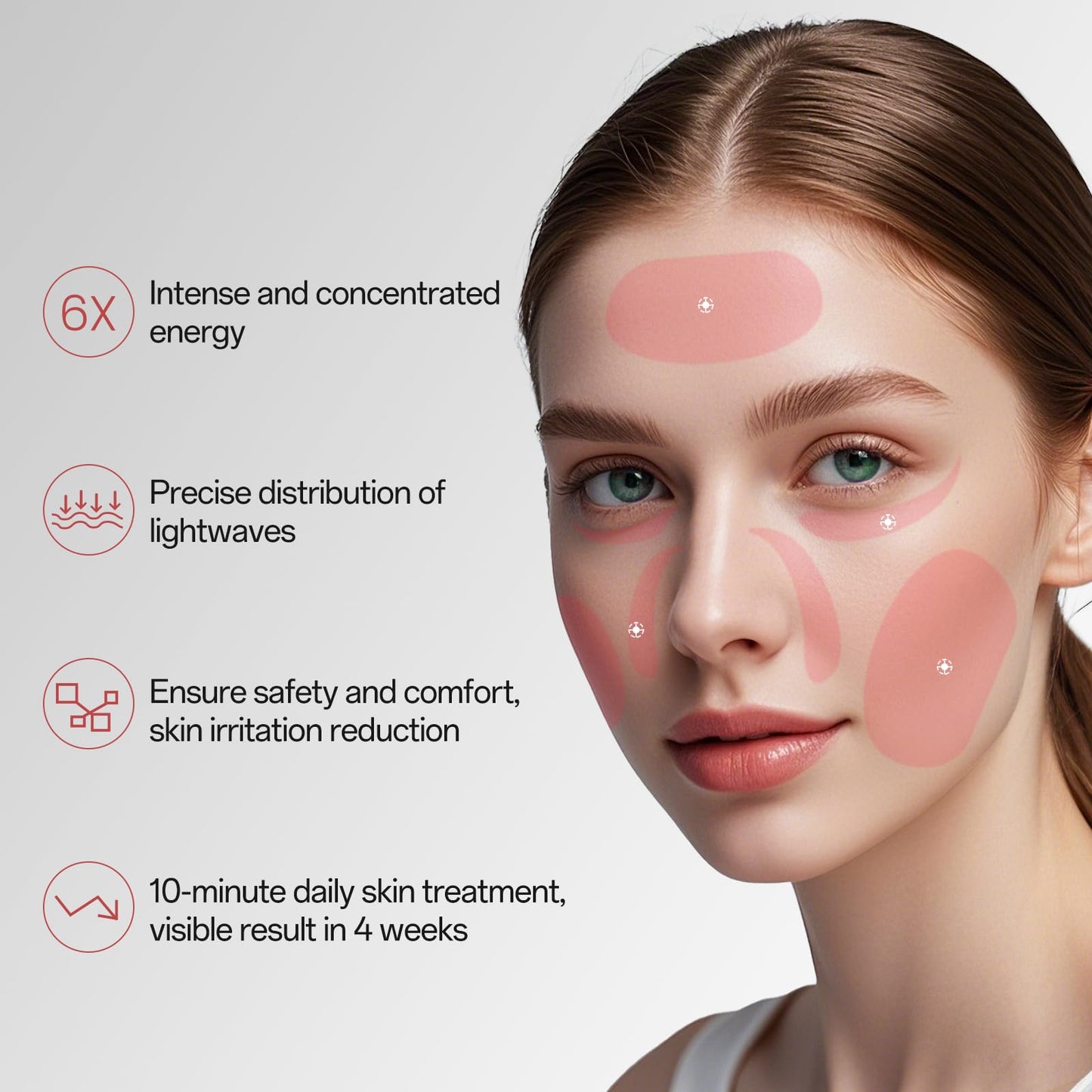 Facego Red Light Mask - 7 Colors Red Light Mask for Face, Facial Skin Care Device with Remote Control, Ergonomic Design and Portable for Home