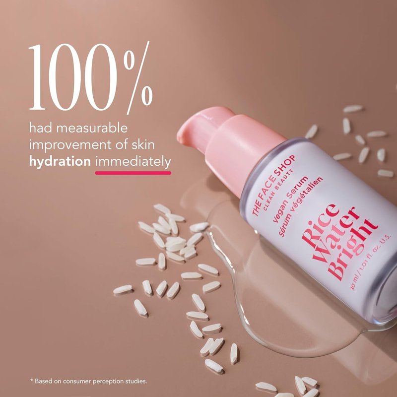 Rice Water Bright Travel Kit | Korean Skin Care Set with Ceramide - Gentle Face Wash, Serum, Cream & Eye Cream for Hydration