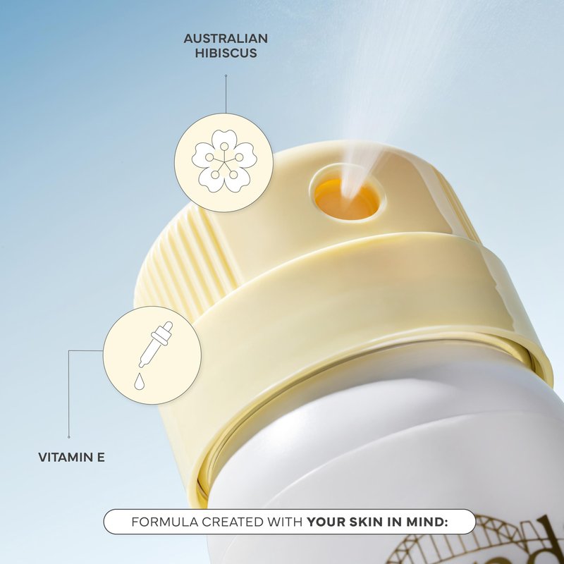 Bondi Sands Sunny Spritz SPF 60 Face Mist, Nourishing + Hydrating Broad Spectrum Sunscreen, Oil-Free, Dermatologist-Approved, Water-Resistant, 2.11 Oz