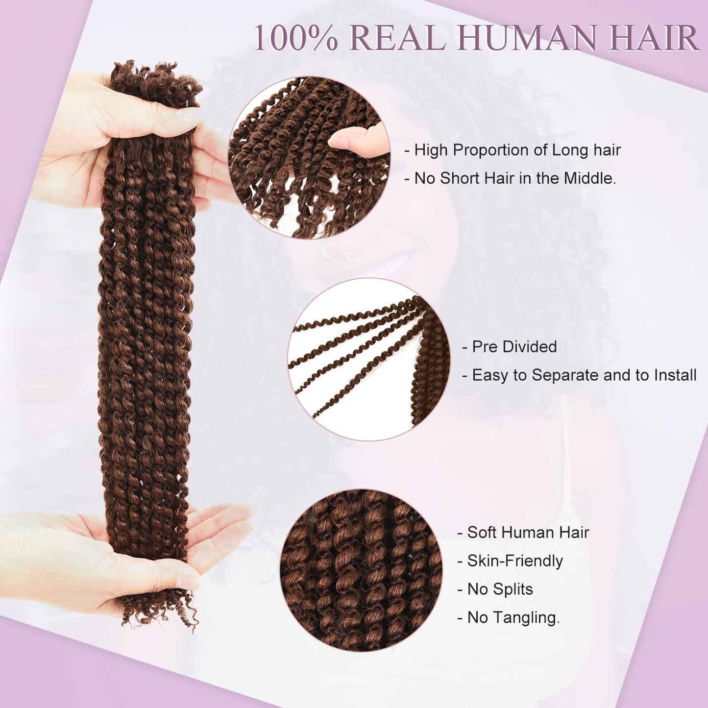 Lovenea Afro Kinky Curly Bulk Human Hair 50g/pack 100% Real Human Hair for Mini Twist/Braiding/Loc Extensions Curly Hair Natural Afro Bulk for Dreadlocks (4#, 14 Inch-50g)