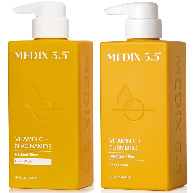 Vitamin C Body Wash & Lotion Set - Anti-Aging Skincare for Women & Men | 2-Pack
