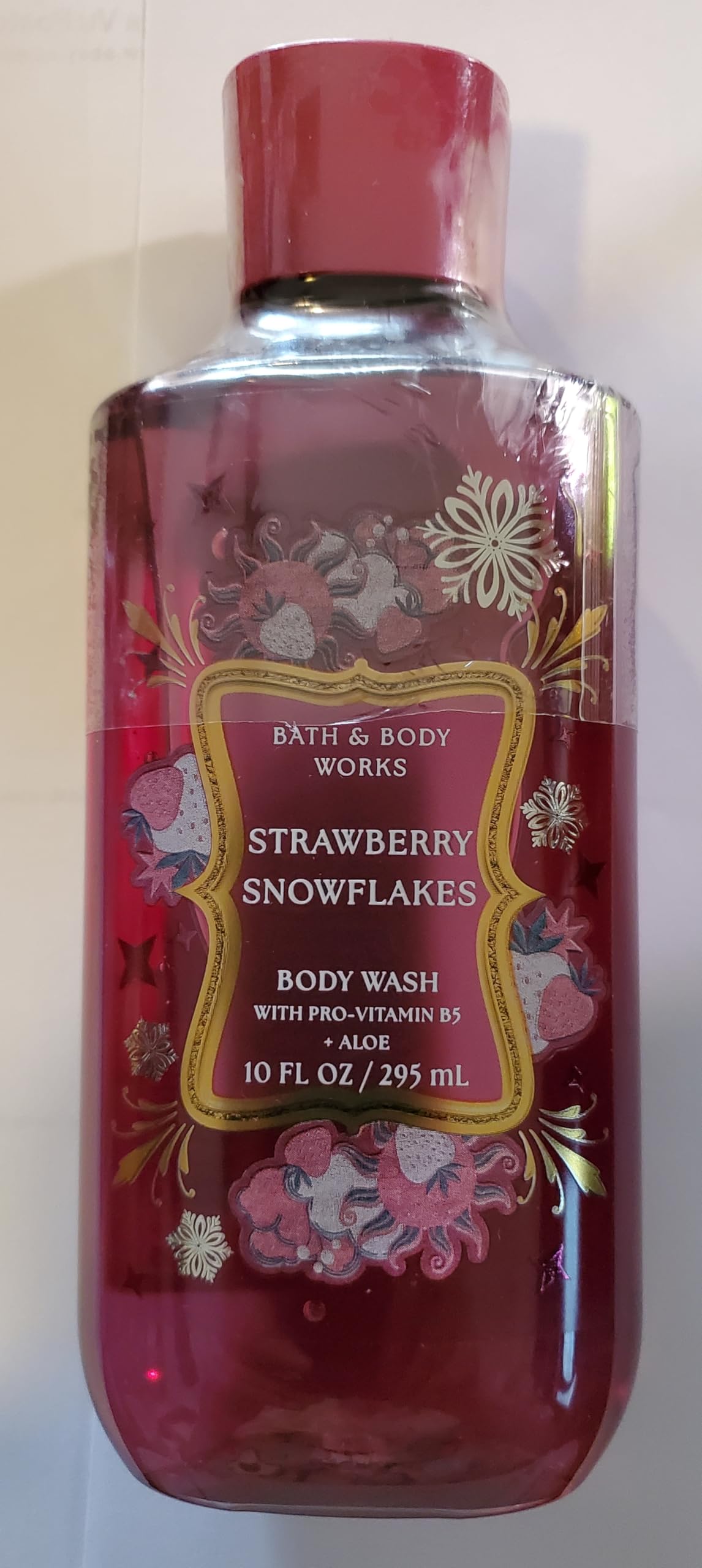 Bath & Body Works Women's Strawberry Snowflakes Body Gel Wash, Lotion and Ultimate Hydration Cream 3 Piece Set