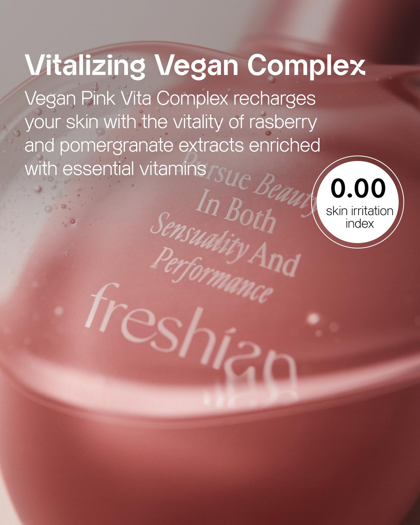 Freshian Vegan Pink Vitamin Ampoule Primer (1.35fl oz) - Liquid Moisturizing Makeup Base for Smooth, Glowing Skin, Korean Makeup Skin Care. Hyaluronic Acid, Madecassoside