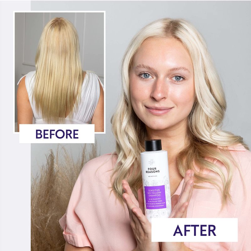 No nothing No Yellow Purple Shampoo – Fragrance Free Toning Shampoo for Blonde, Gray & Silver Hair – Neutralizes Brassiness – Hypoallergenic for Sensitive Scalp, 10.1 Fl Oz