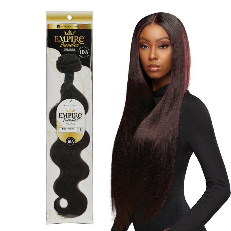 Sensationnel Empire bundles- body wave 10a tangle shed free human hair for weaving and sew in styles - 1 pack (12 inch, NATURAL/BLACK)