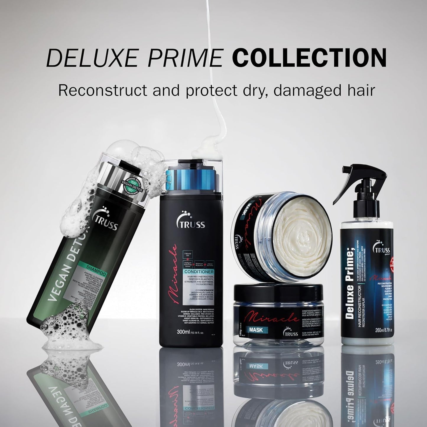 TRUSS Vegan Metal Detox Shampoo - Clarifying Shampoo for Women & Men - Gently Cleanses Build-Up, Excess Oil, & Chlorine - Creates a Pollution Barrier & Protects Hair Color (10.14 fl oz)