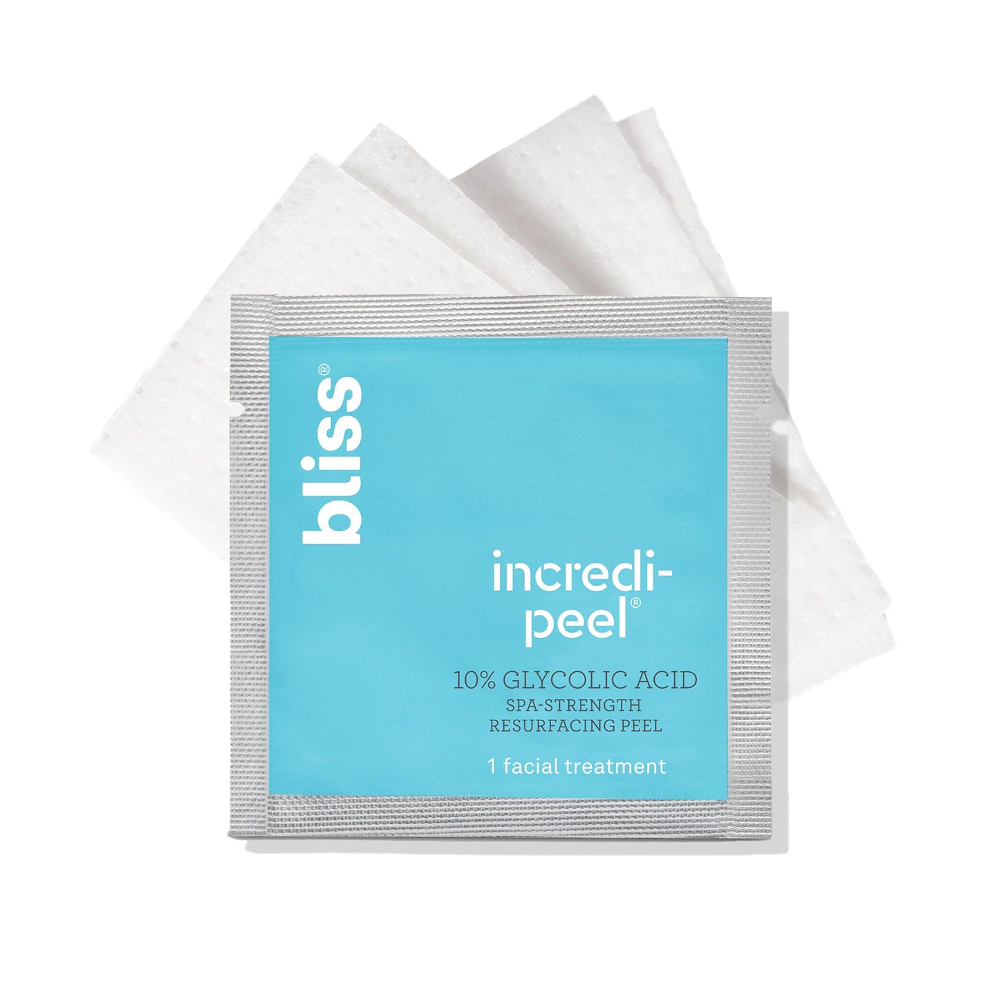 Bliss That's Incredi-peel Glycolic Resurfacing Pads - Single-Step Pads for Exfoliating & Brightening | Vegan | Fragrance-Free | Cruelty-Free | Paraben Free | 5 ct.