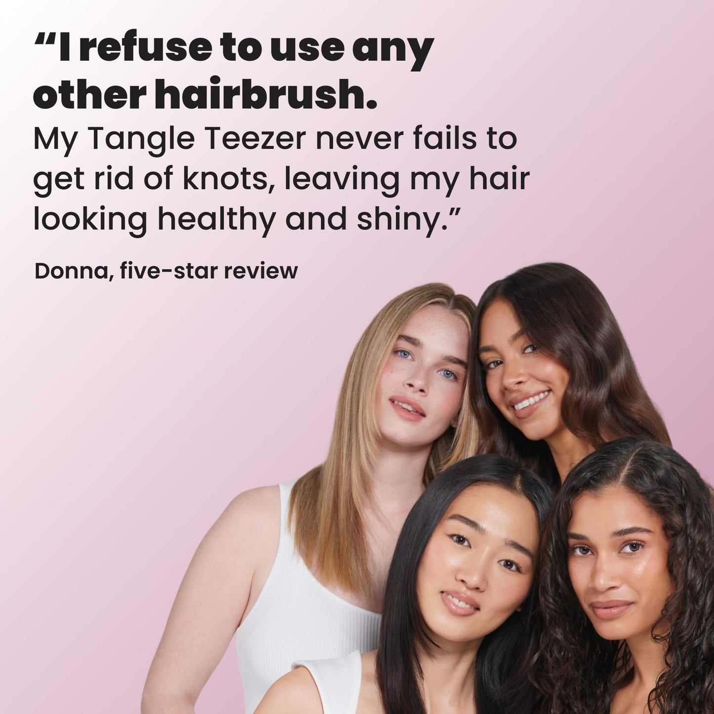 Tangle Teezer Ultimate Detangler Brush for Wet & Dry Hair, Eliminates Knots & Reduces Breakage for Straight to Wavy Hair Types, Amazon Exclusive Rosebud