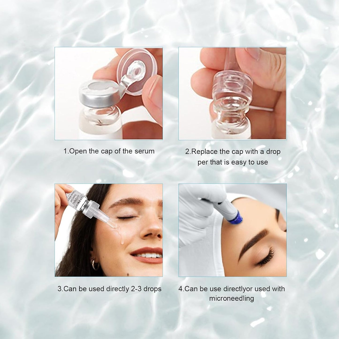 Stem Cell Serum for Face - Exosome Ampoules for Radiant, Hydrated Skin | Anti-Aging Treatment, 10 Vials