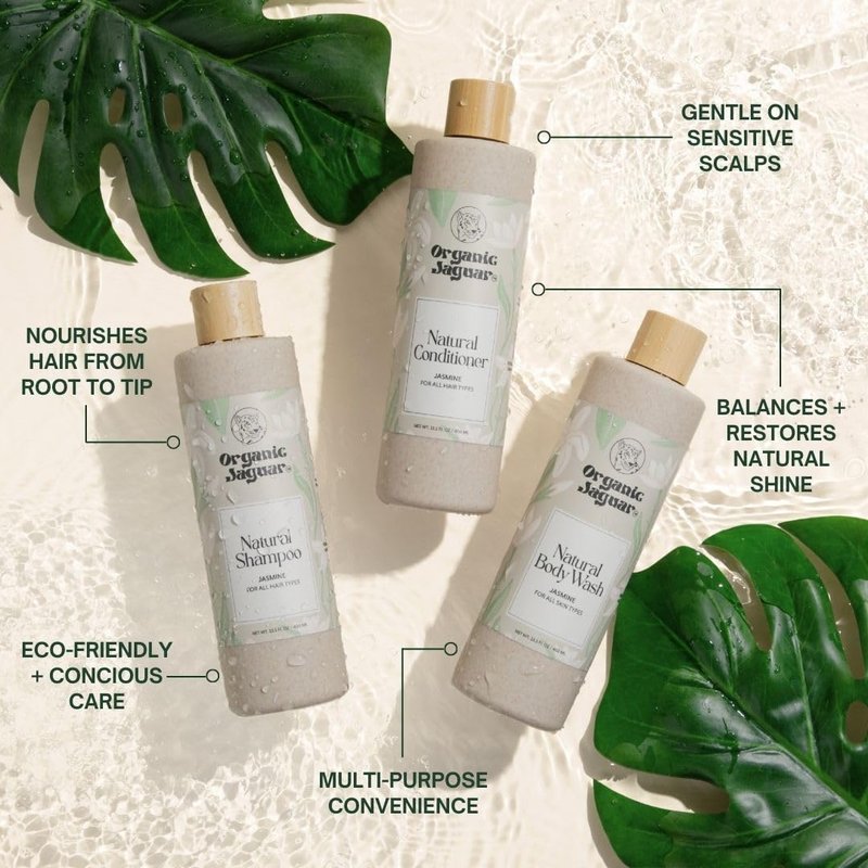 Organic Jaguar Jasmine Conditioner - Sulfate-Free Hair Hydration with Vitamin E & Argan Oil | 13.5 fl oz