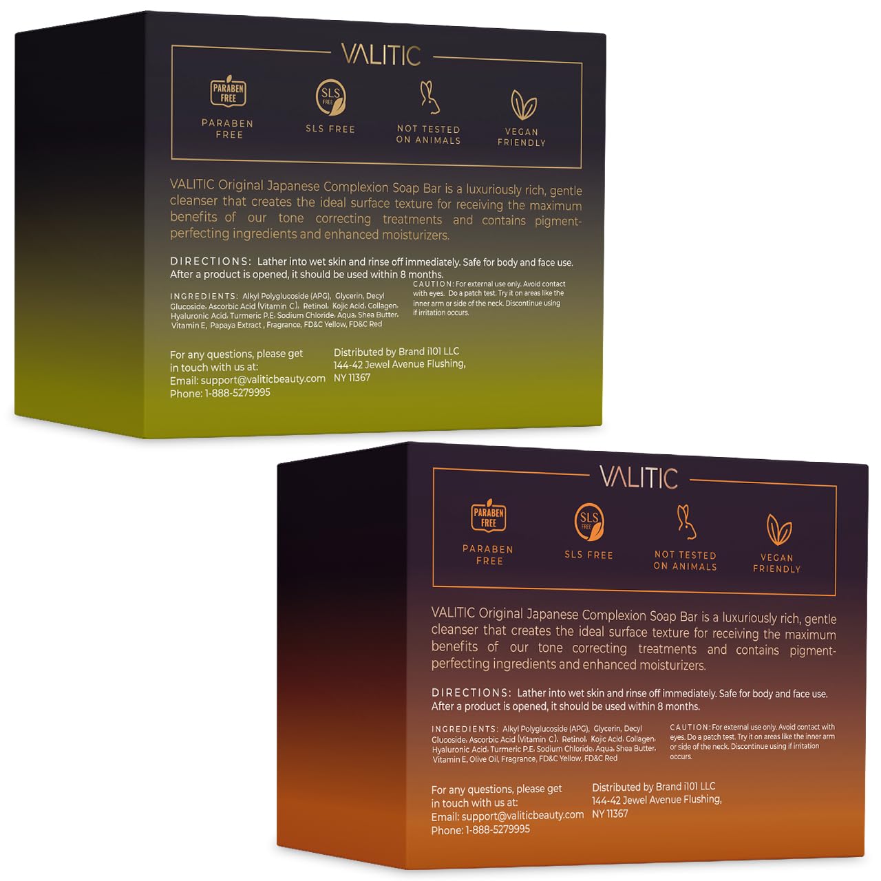 VALITIC Papaya and Turmeric Kojic Acid Soap Bar - Dark Spot Corrector Skin Care Cleansing Bar - Infused with Vitamin C, Hyaluronic Acid - Papaya 2 Pack, Kojic 2 Pack, Holder
