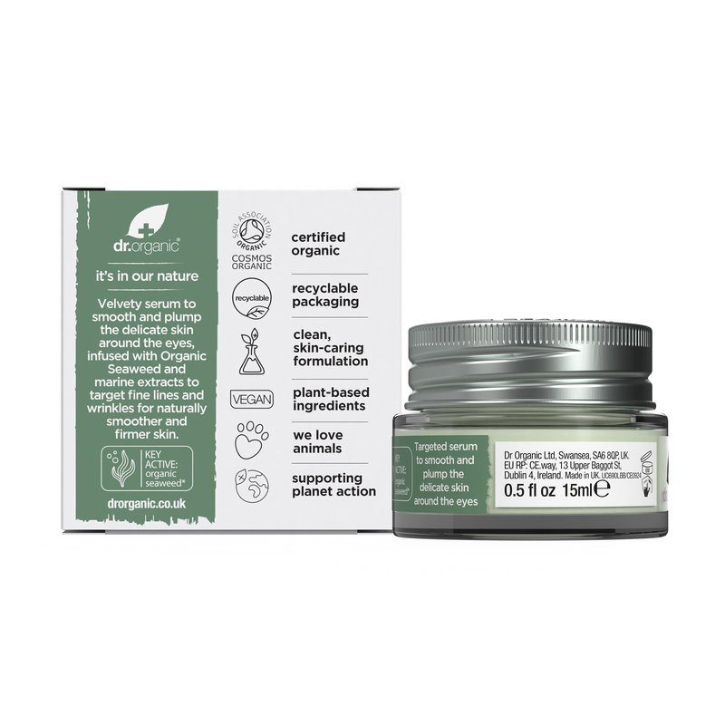 Dr. Organic Ageless Daily Hydration Gel with Seaweed | Hydrating, Tones & Smoothes Complexion, Certified Organic, Paraben & SLS-Free, Recyclable, 50 mL / 1.7 fl oz